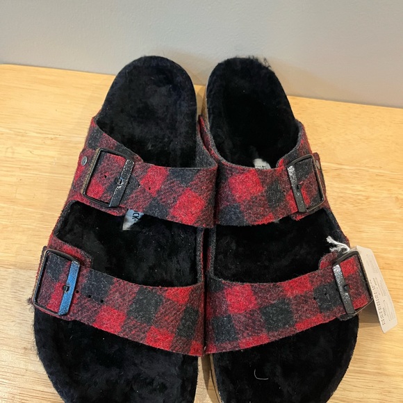 Birkenstock Shoes - Birkenstock Red and Black Sandals